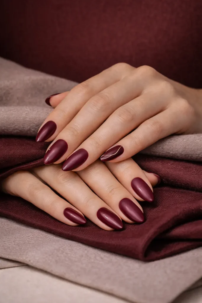 Almond Wine Nails