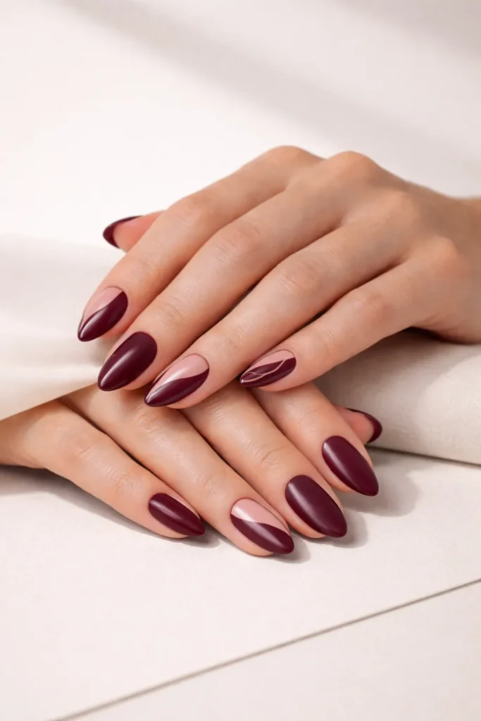 Almond Wine Nails