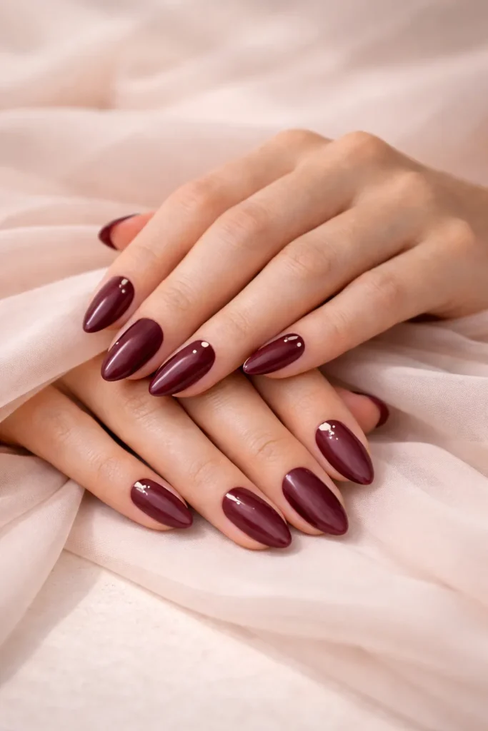 Almond Wine Nails