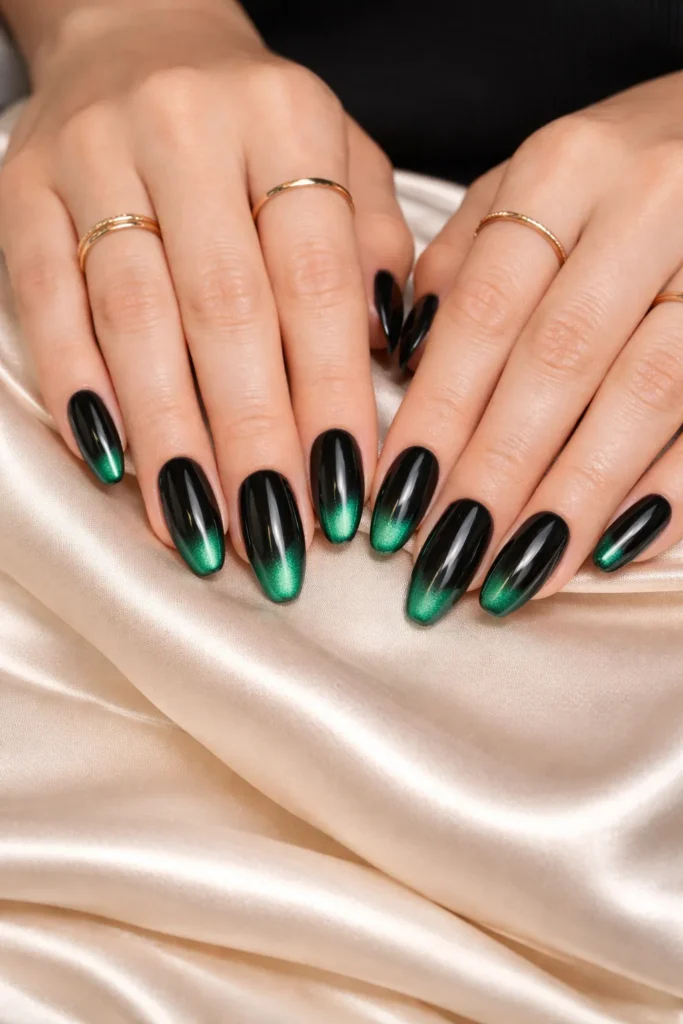 Black St. Patrick’s Day Nails