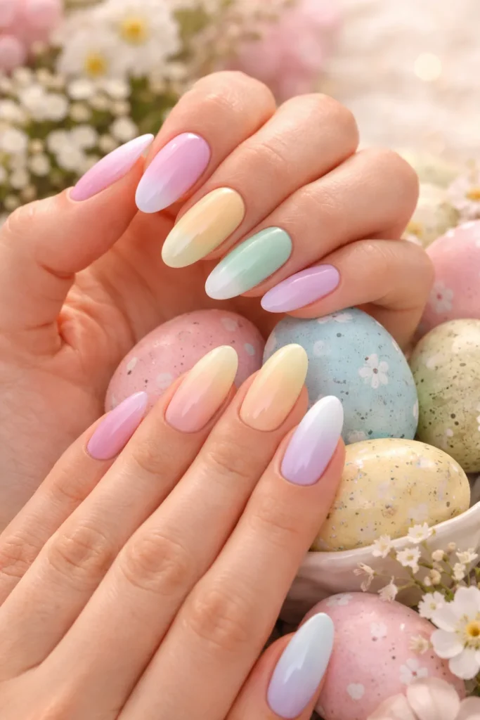 Easter Ombre Nails