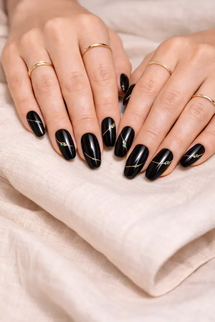 Black St. Patrick’s Day Nails
