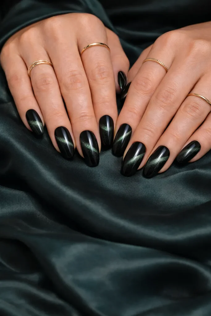 Black St. Patrick’s Day Nails