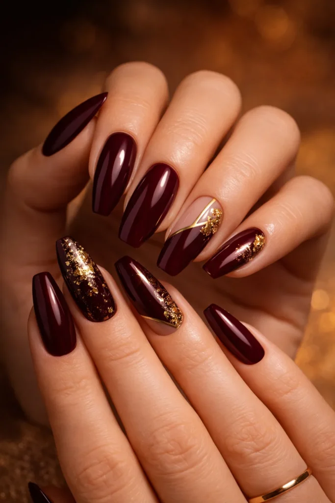 Burgundy Nail Designs