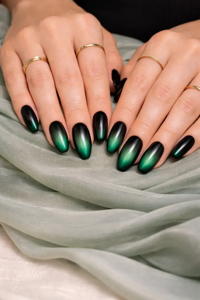 Black St. Patrick’s Day Nails