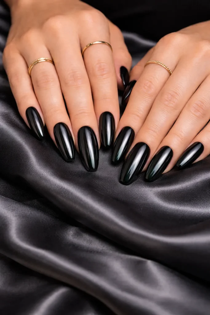 Black St. Patrick’s Day Nails