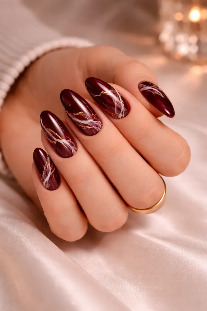Burgundy Nail Designs