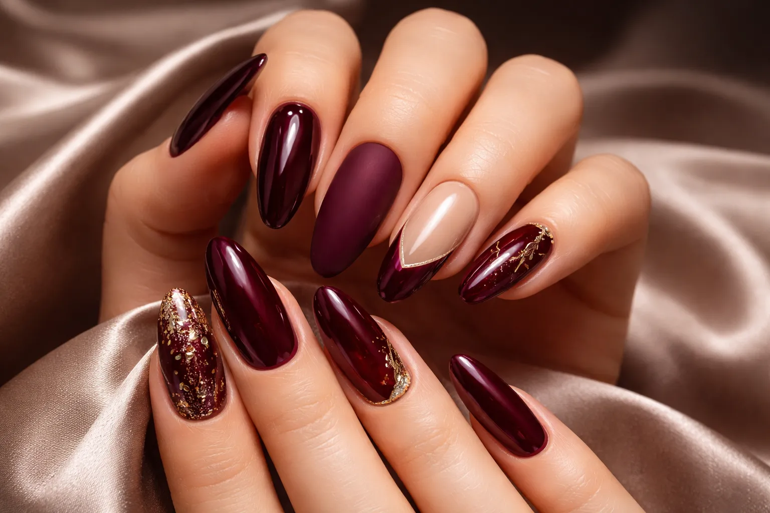 Burgundy Nail Designs