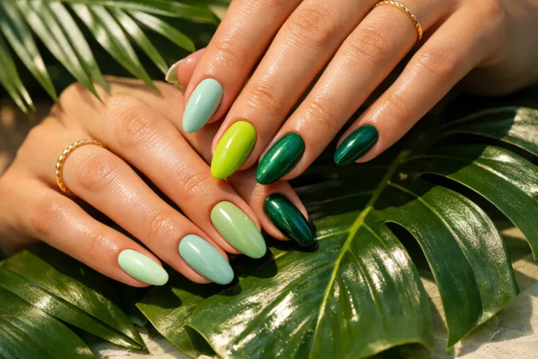 Green Summer Nails