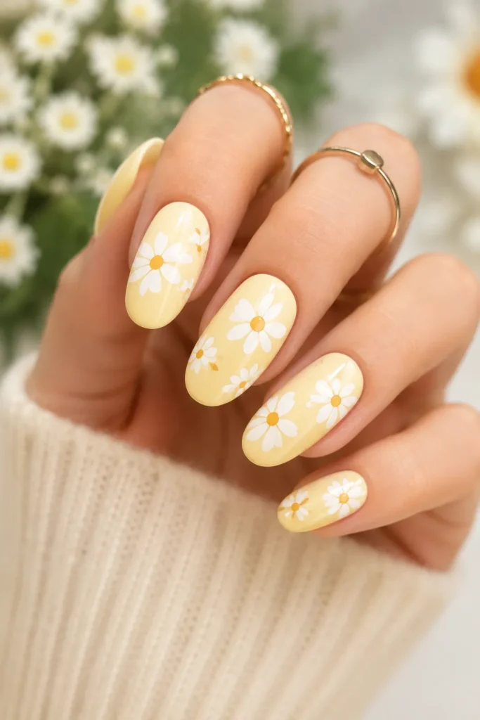Butter yellow nails