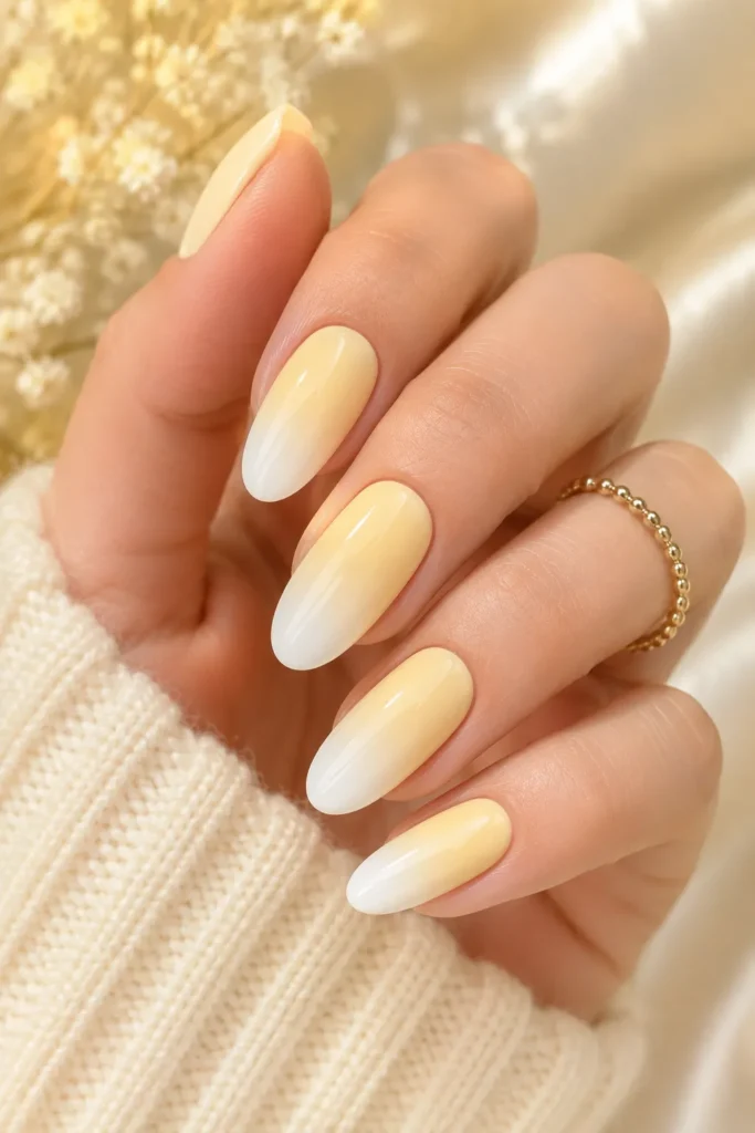Butter yellow nails