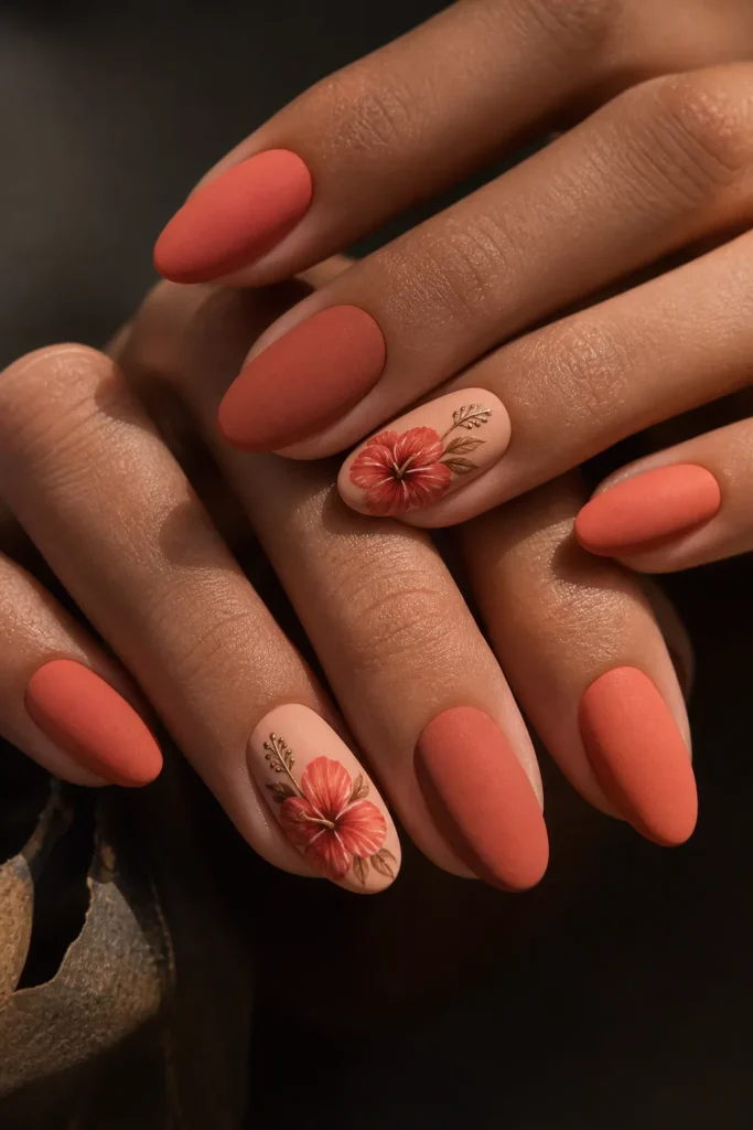 Hibiscus Nail Ideas