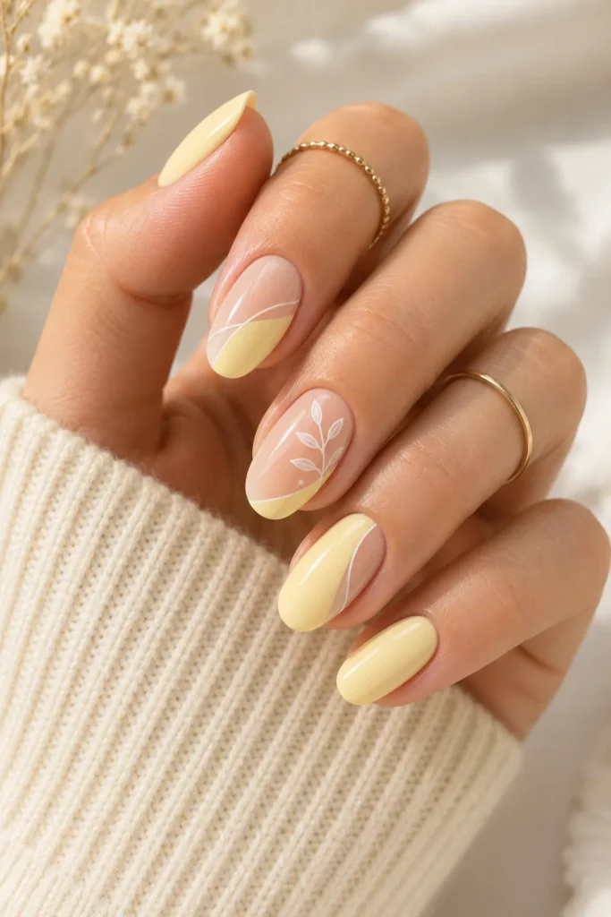 Butter yellow nails
