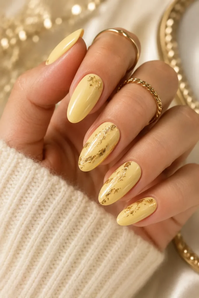 Butter yellow nails