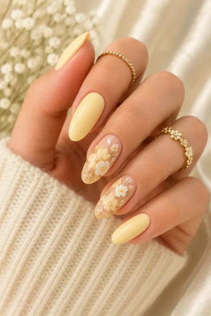 Butter yellow nails