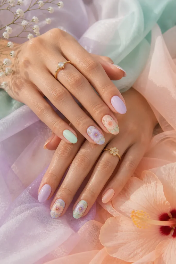 Hibiscus Nail Ideas