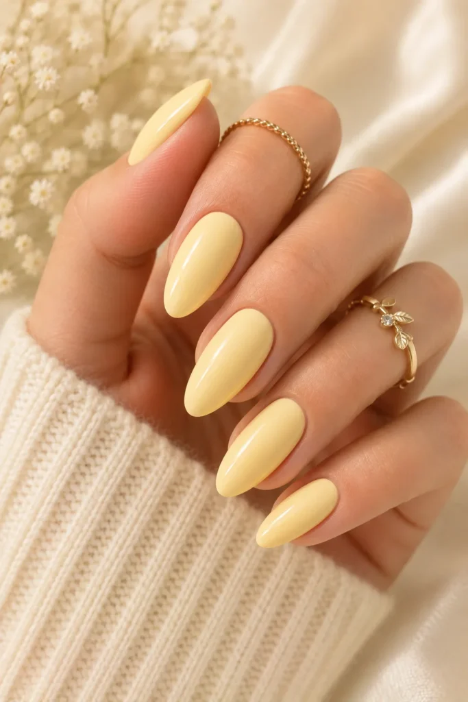 Butter yellow nails