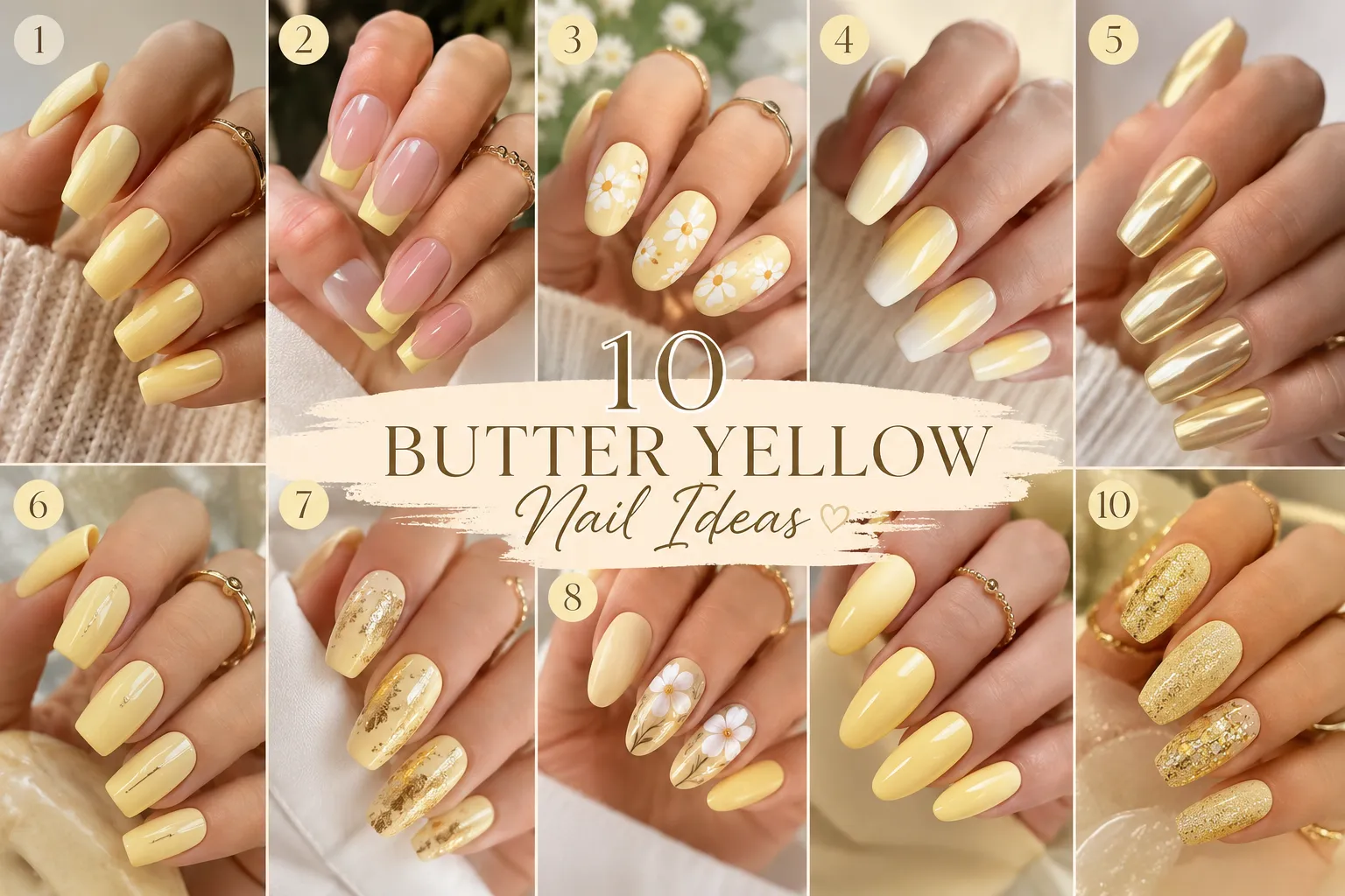 Butter yellow nails