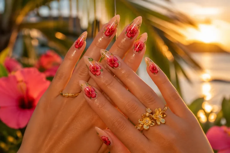 Hibiscus Nail Ideas