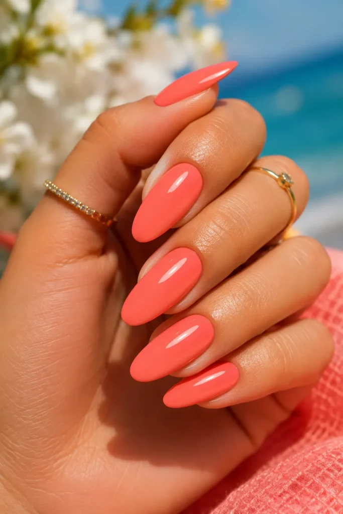 Stunning Coral Nails