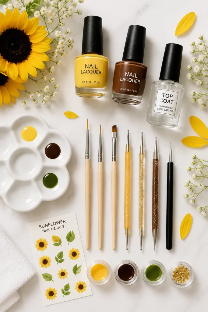 Sunflower Nail Art