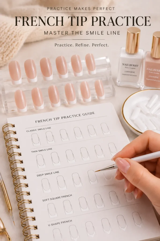 Drawing French Tip Nails