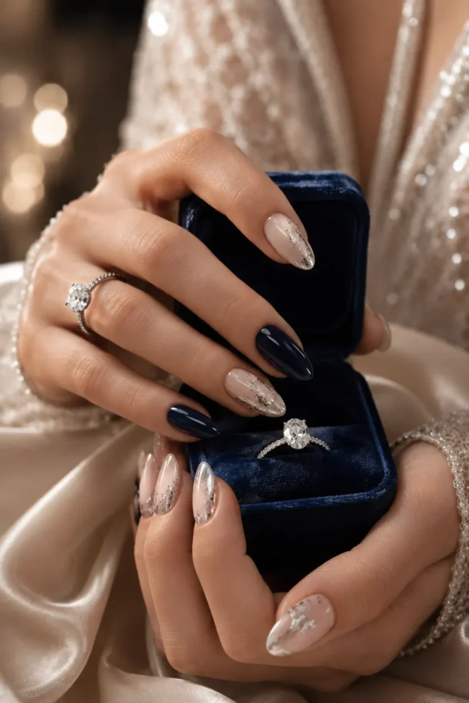 Blue Wedding Nails