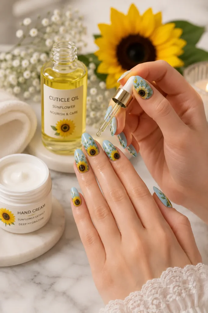 Sunflower Nail Art