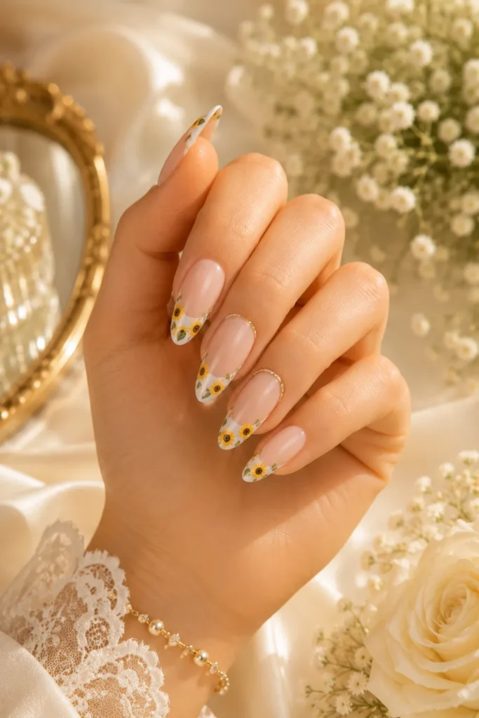 Sunflower Nail Designs