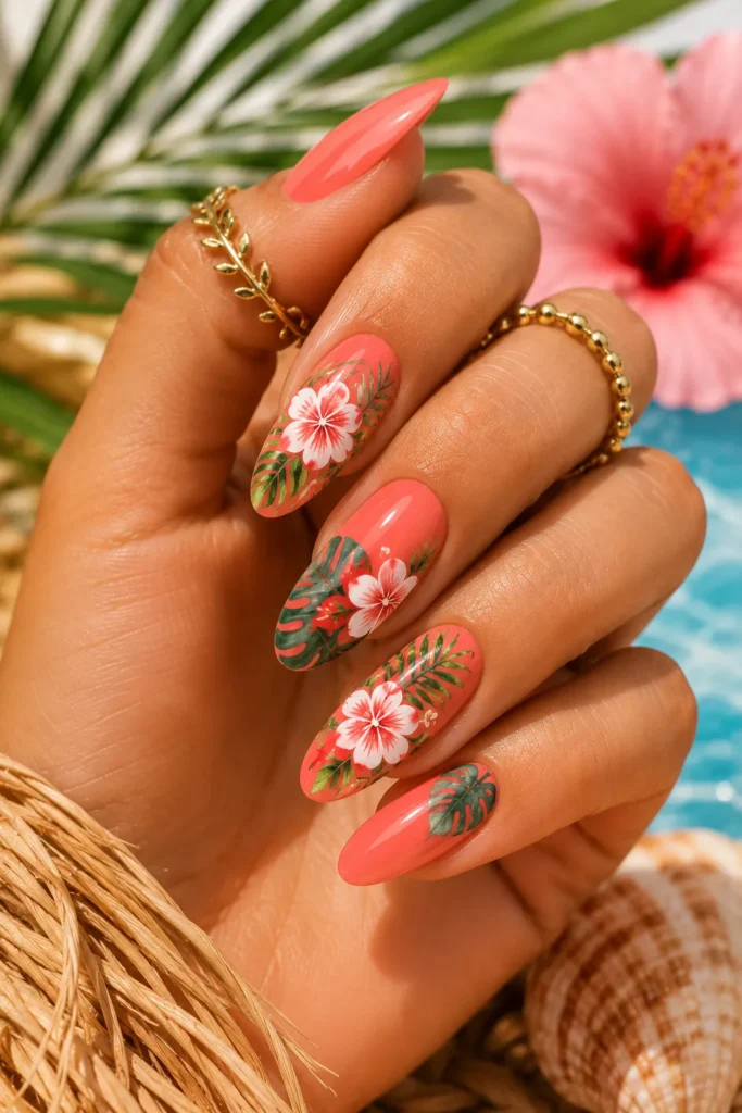 Stunning Coral Nails