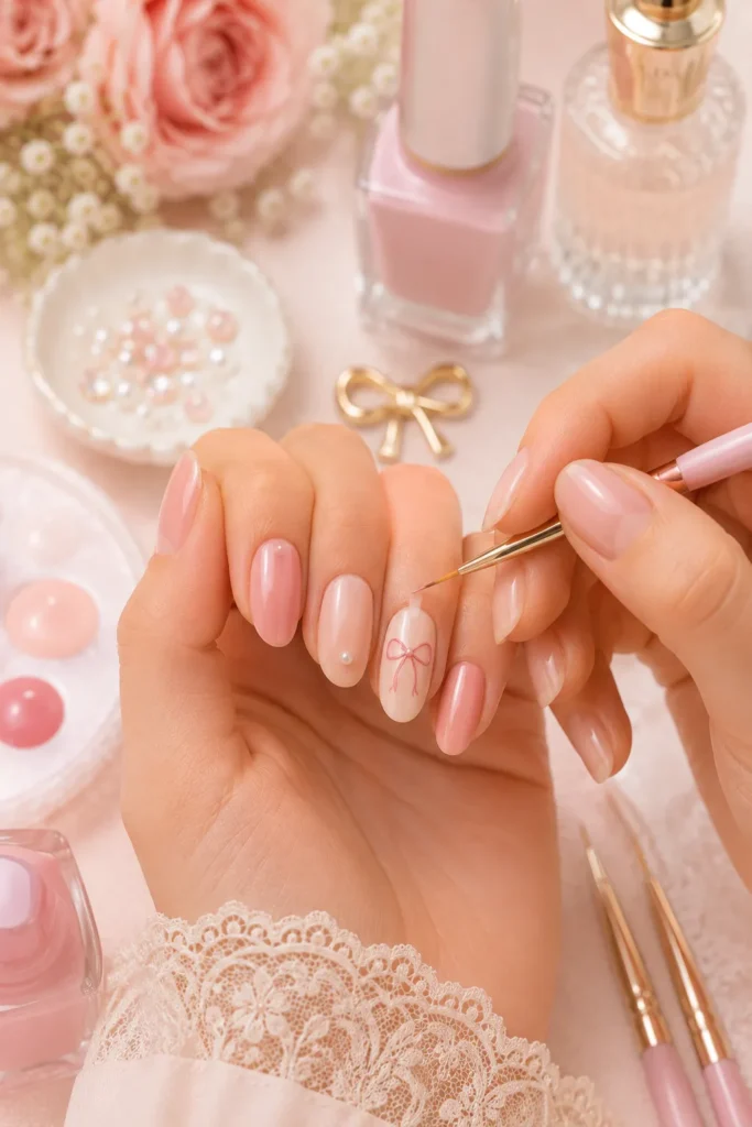 Bow Nail Art