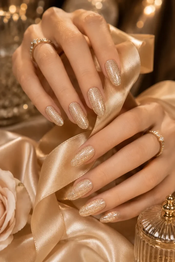 Gold Prom Nails