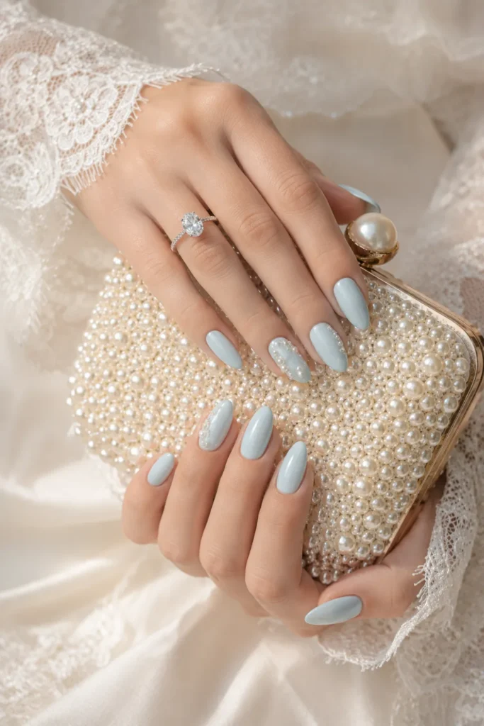 Blue Wedding Nails