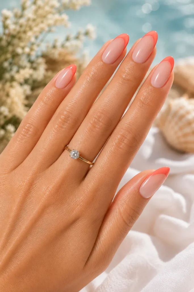 Stunning Coral Nails