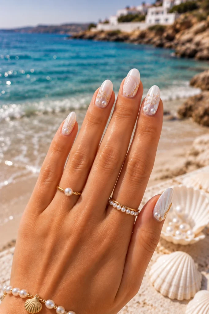Greece Vacation Nails
