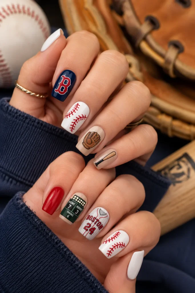 Baseball Nail Ideas