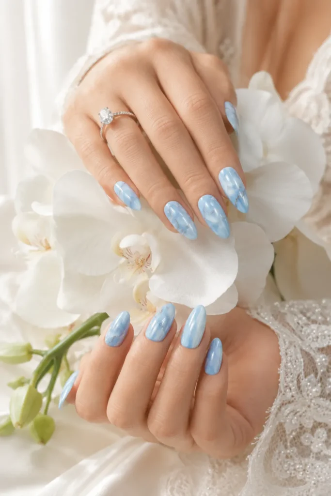 Blue Wedding Nails