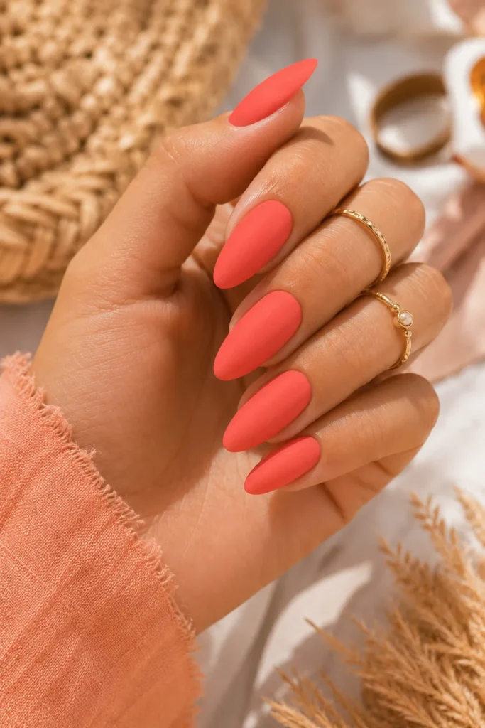 Stunning Coral Nails