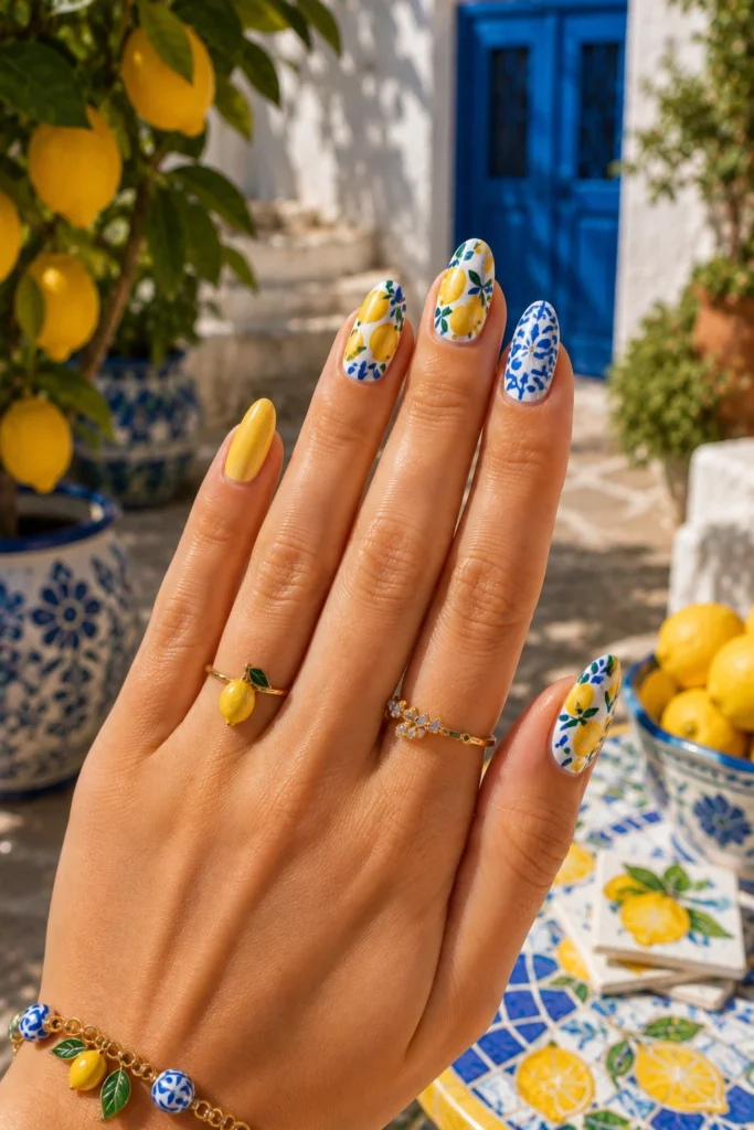 Greece Vacation Nails
