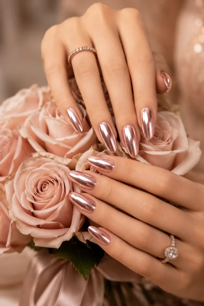 Gold Prom Nails