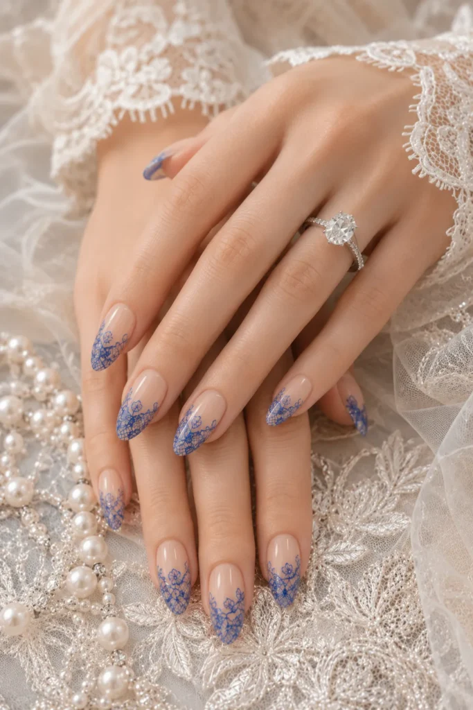 Blue Wedding Nails