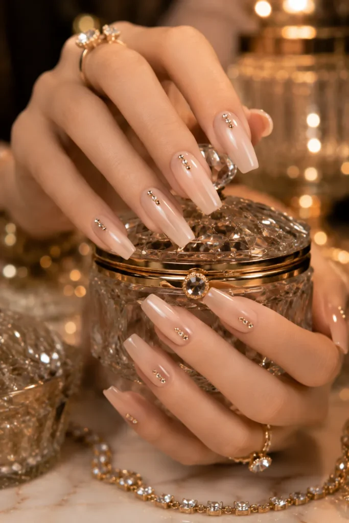 Gold Prom Nails
