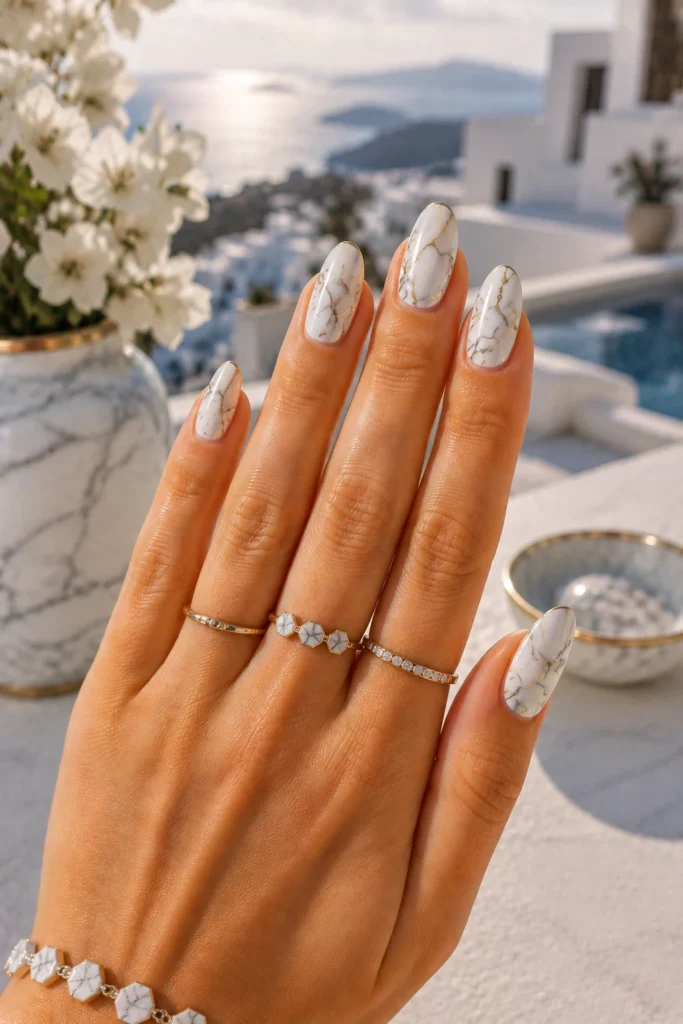 Greece Vacation Nails