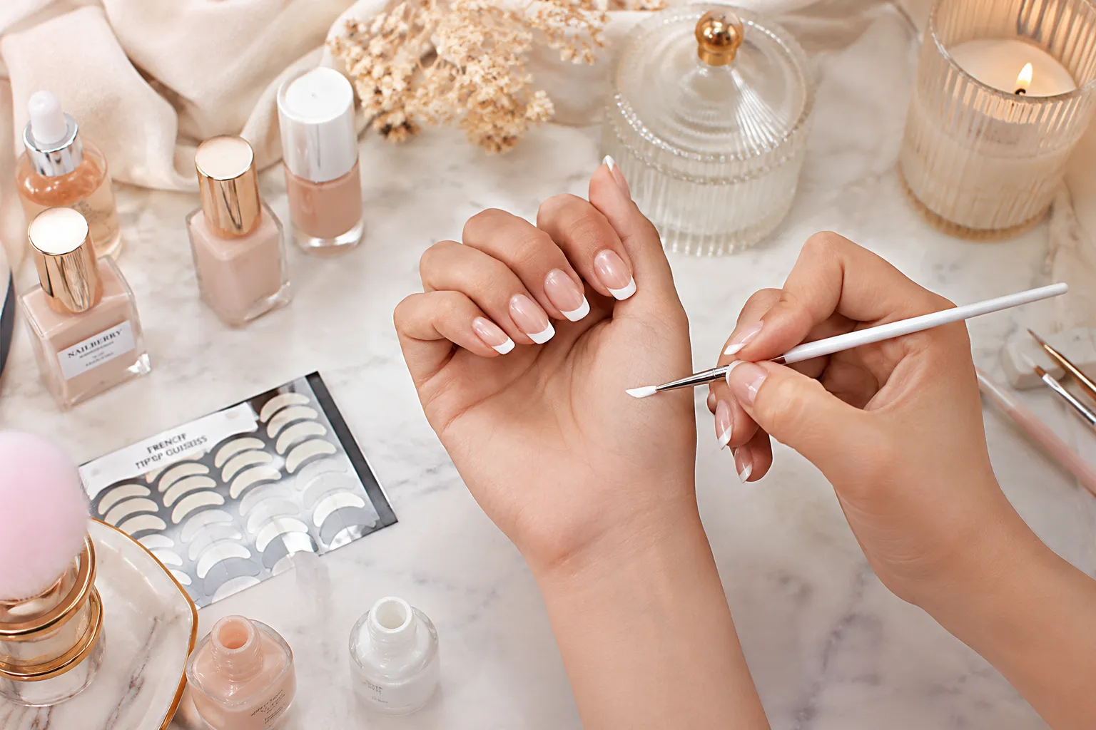 Drawing French Tip Nails