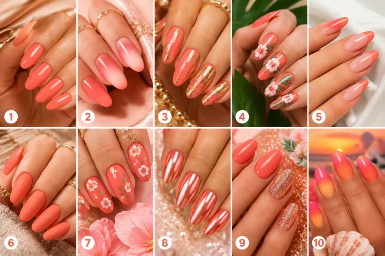 Stunning Coral Nails