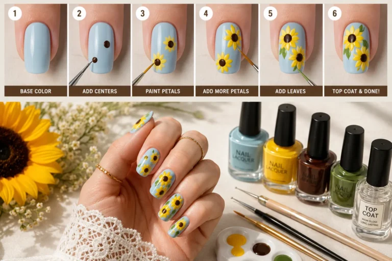 Sunflower Nail Art