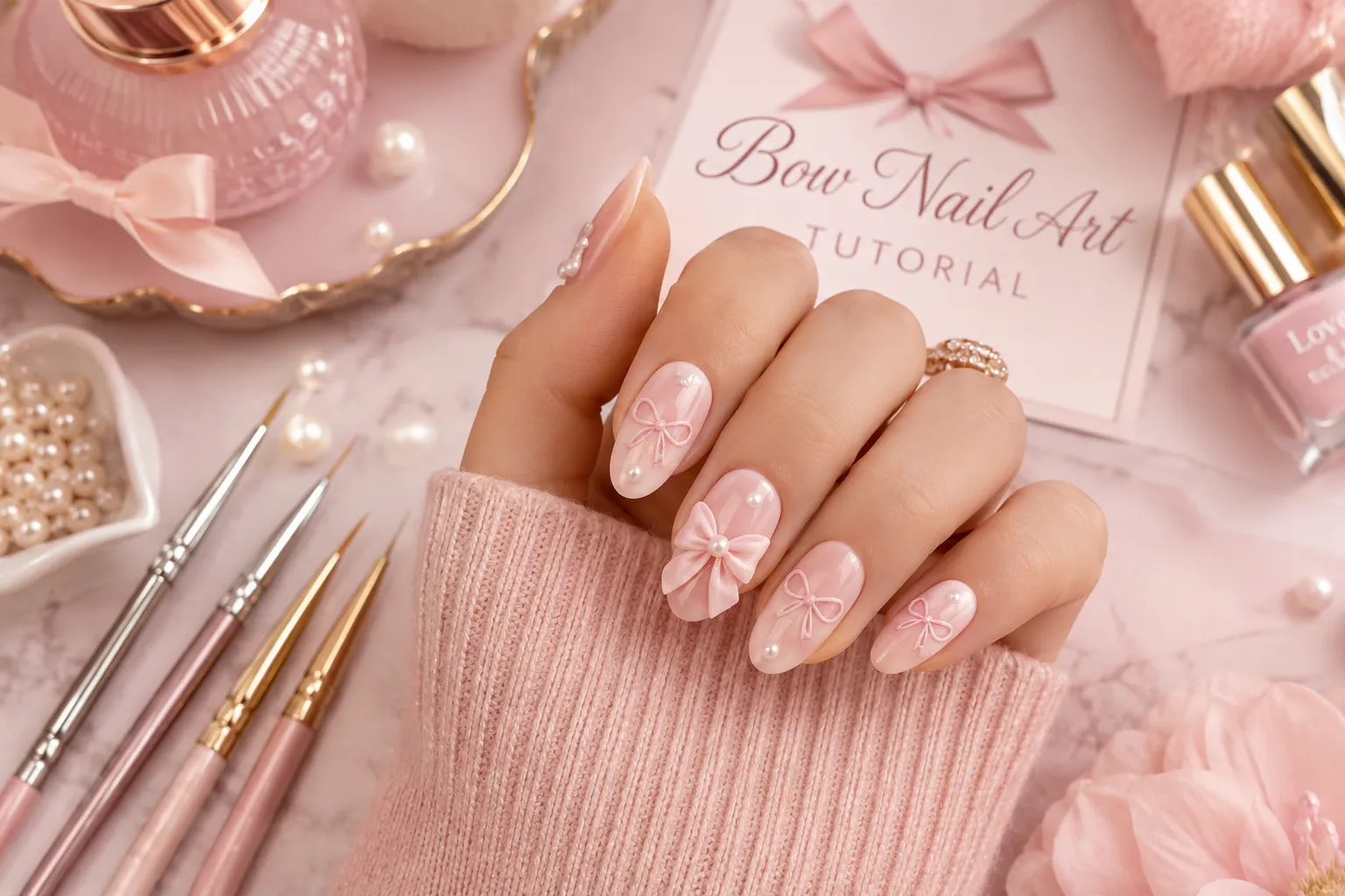 Bow Nail Art