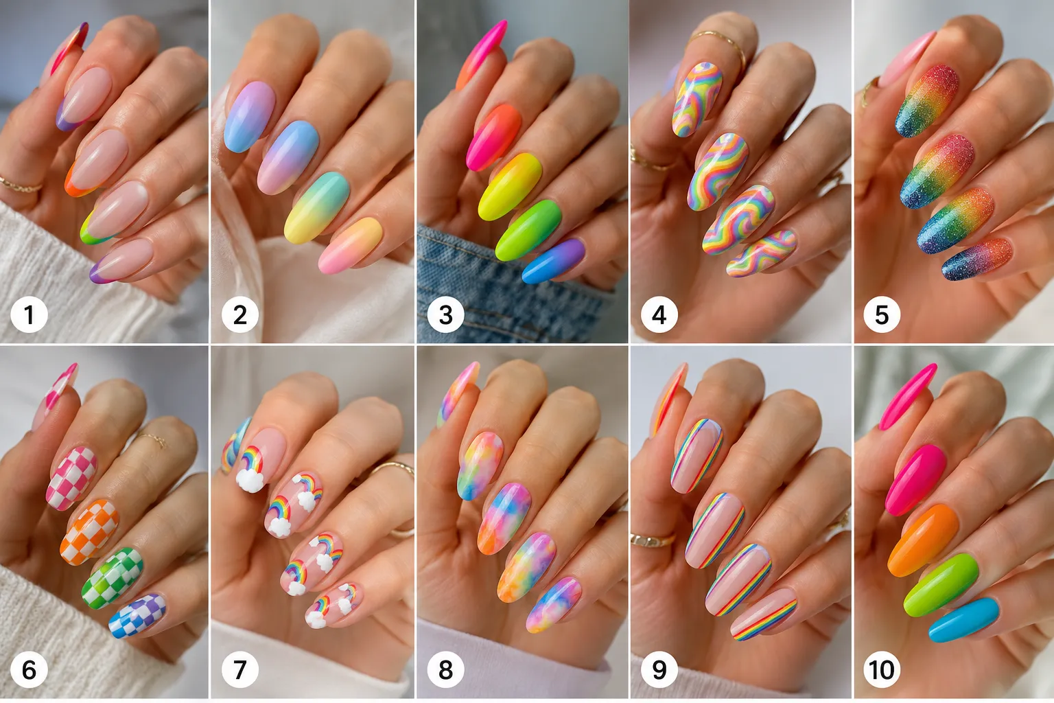 Rainbow Nail Designs
