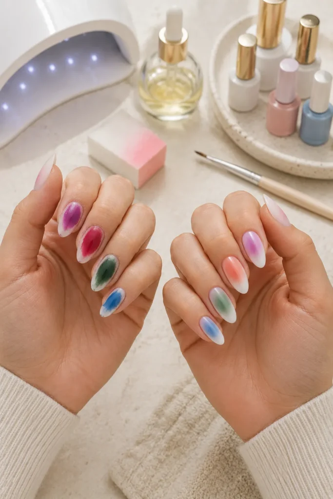 DIY aura nails