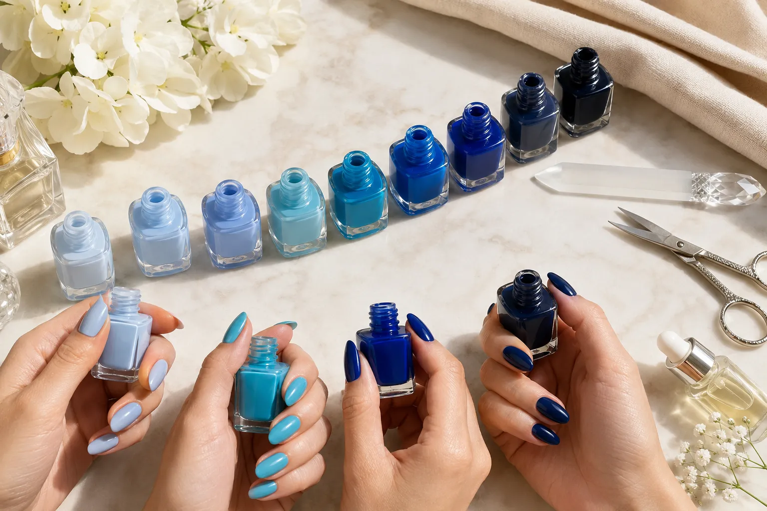 Blue Nail Polishes